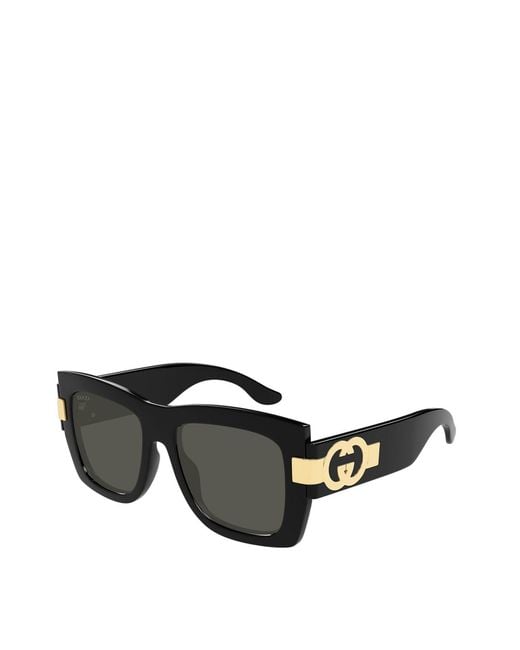 Gucci Black Eyewear Gg1688S Rectangular Sunglasses