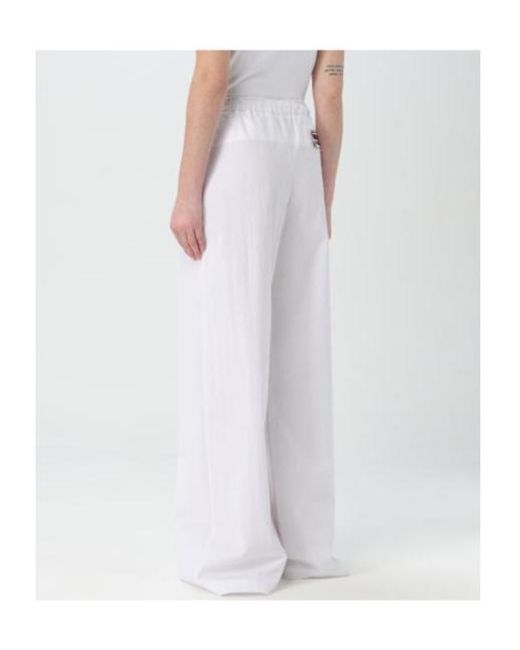 Moschino White Drawstring Casual Pants