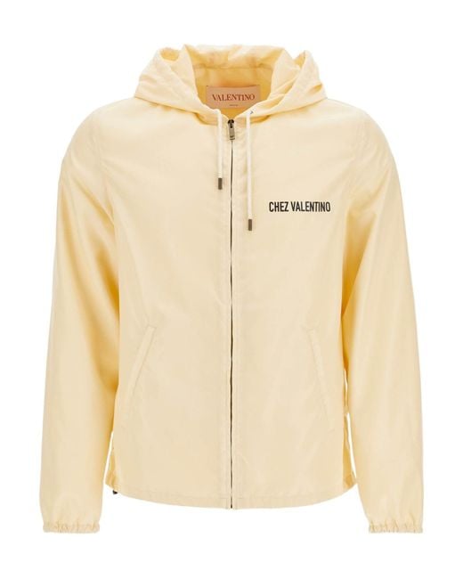 Valentino Metallic Zip-Up Drawstring Jacket for men