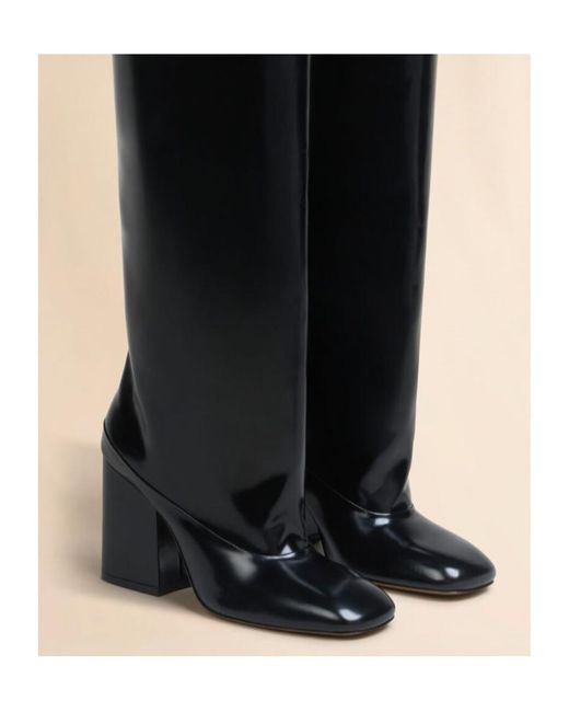 Marni Black Leather Trunkaroo Knee-High Boot
