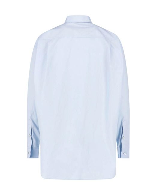Jil Sander Blue Lightweight Poplin Shirt