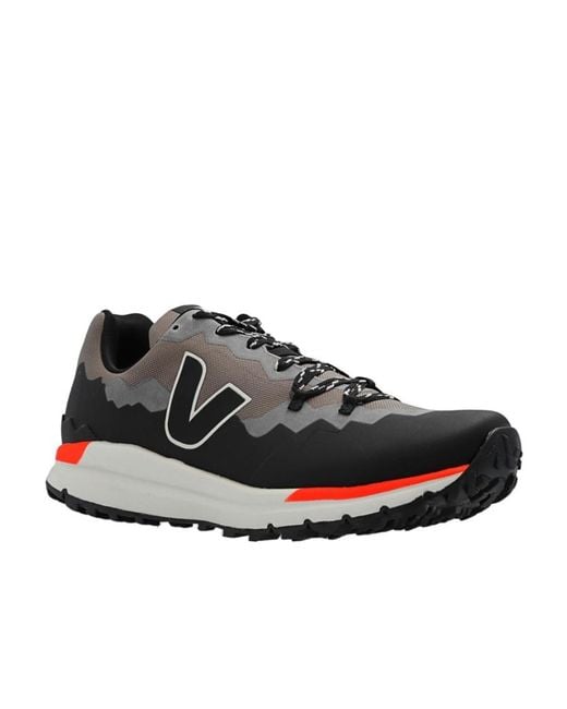 Veja Black Logo Sports Shoes for men