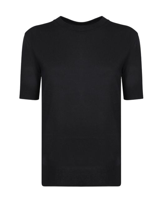 Herno Black Crewneck Knitted Top