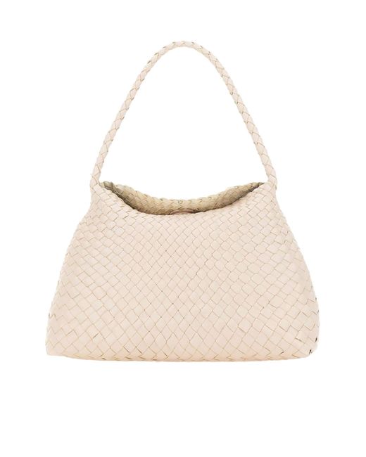 Dragon Diffusion Natural Woven Shoulder Bag