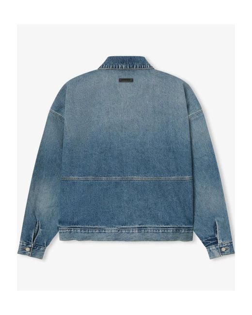 Fear Of God Blue Zip-Up Denim Jacket for men