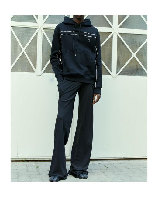 GmbH Blue Piping Hooded Sweatshirt for men