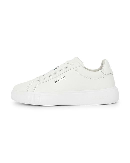 Bally White Lace-Up Sneakers
