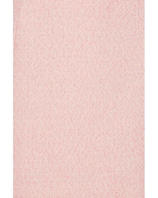 ROTATE BIRGER CHRISTENSEN Pink Bouclé A-Line Mini Skirt