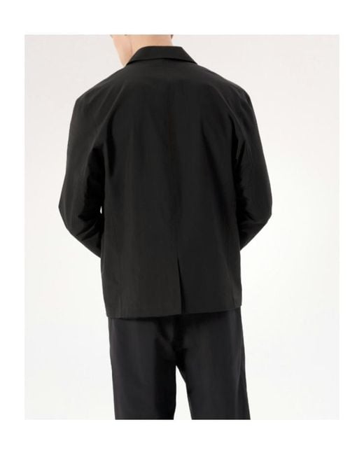 Veilance Black Notched-Lapels Blazer for men