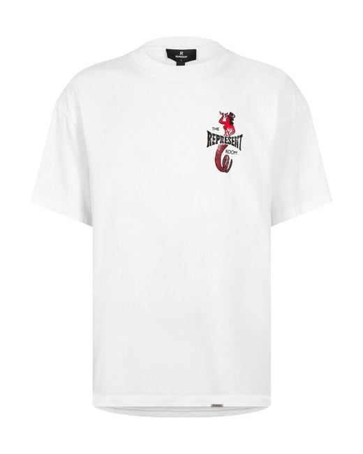Represent White Oversized T-Shirt for men