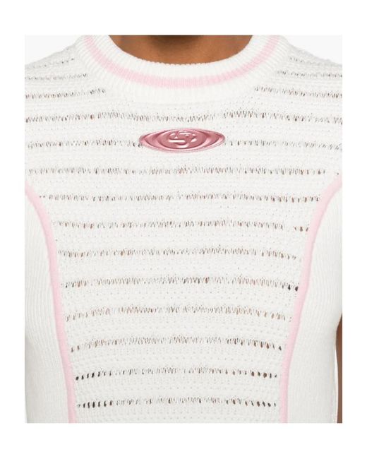 Casablanca White Trim Knit Top