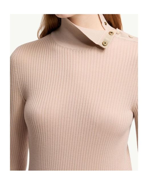 Moncler Pink Textured Wool Sweater