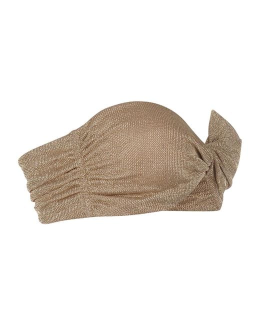 GIUSEPPE DI MORABITO Natural Strapless Knot Top
