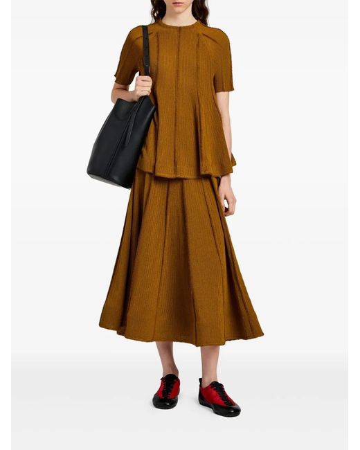 Proenza Schouler Brown Tavia Midi Skirt