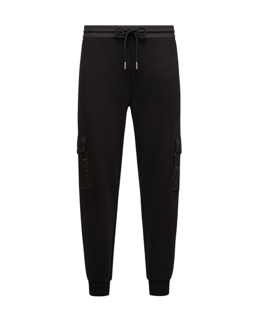 Moncler Black Logo Patch Drawstring Track Pants for men