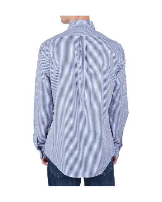 Polo Ralph Lauren Blue Polo Pony Embroidered Buttoned Shirt for men