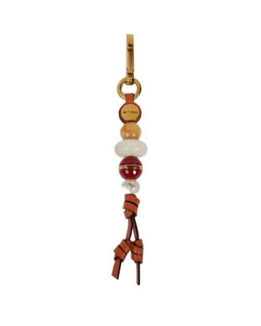 Etro White Charm With Marbles And Pegaso Coin