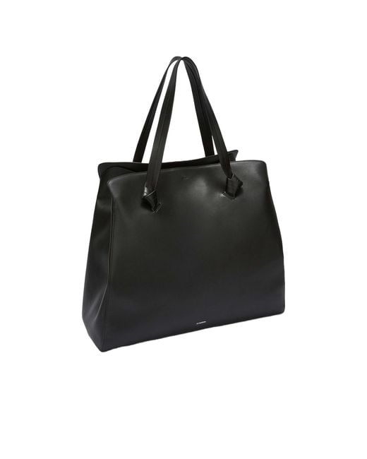 Jil Sander Black Medium Knot Tote Bag