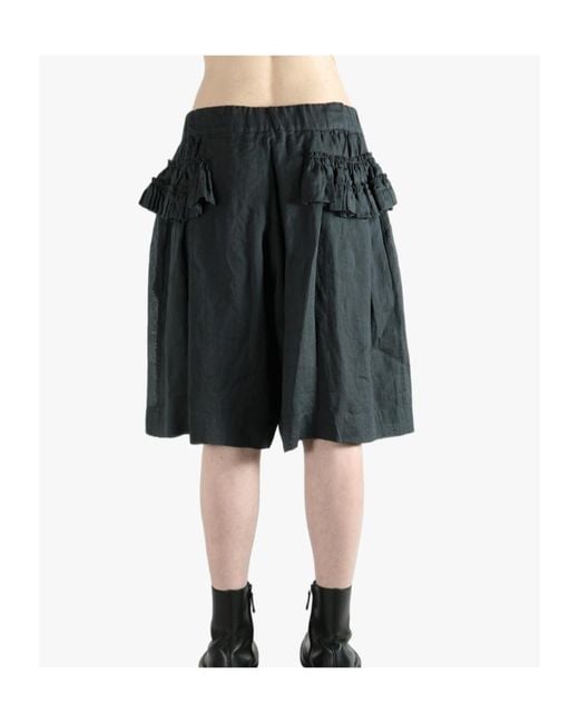 Dries Van Noten Black Ramie Culottes