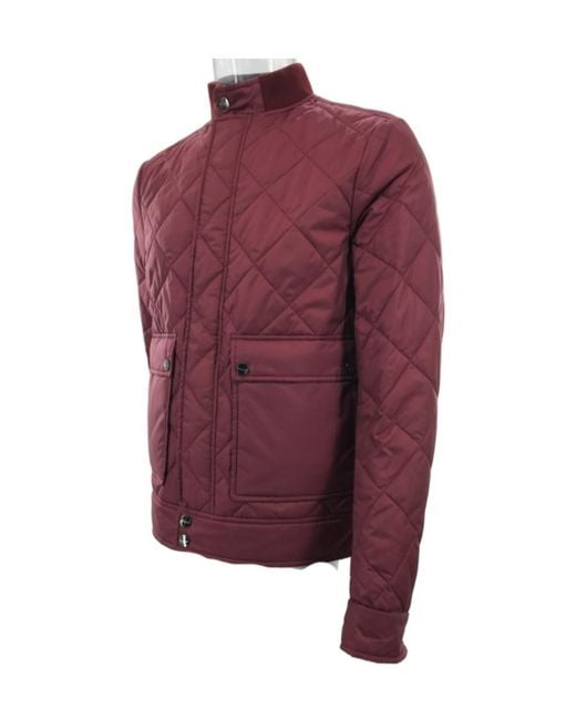 Ferragamo Red Quilted Cotton Suit With Standing Collar for men