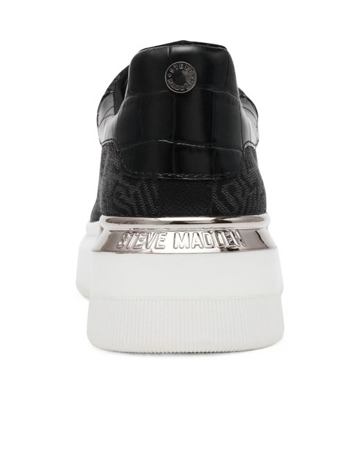 Steve Madden Black Monogram-Patterned Shoes