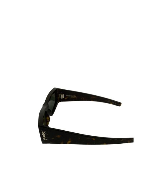 Saint Laurent White Eyewear Rectangular Frame Sunglasses