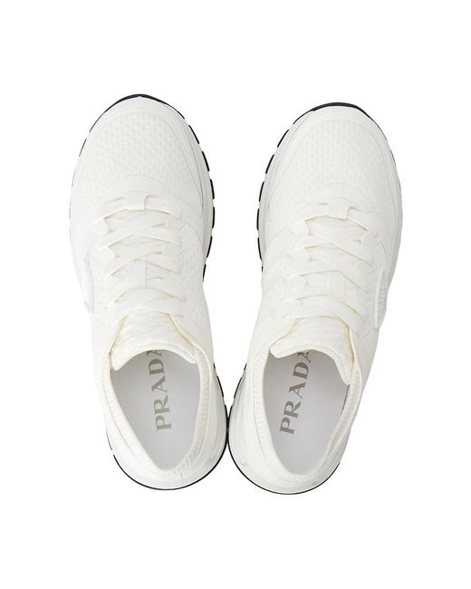 Prada White Prax 2.0 Sneakers