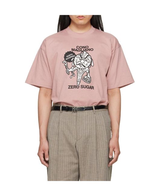 Magliano Pink Graphic Print T-Shirt for men