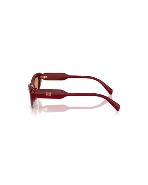 Miu Miu White Full-Rim Sunglasses