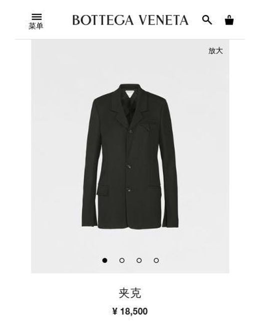 Bottega Veneta Black Single-Breasted Blazer