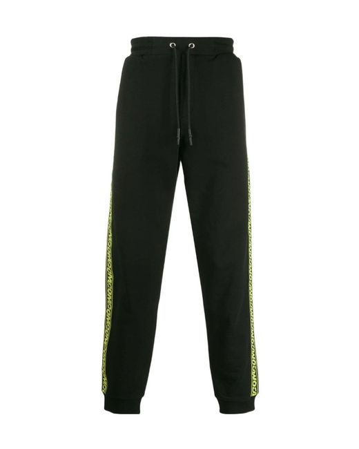 McQ Alexander McQueen Black Logo Side Striped Sweatpants for men