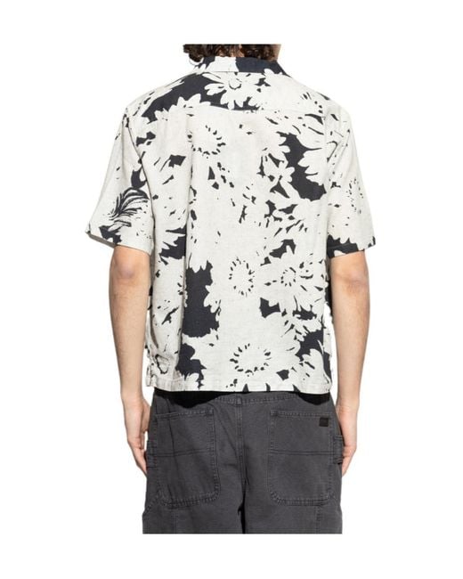 AllSaints White Girona Printed Short-Sleeve Shirt for men