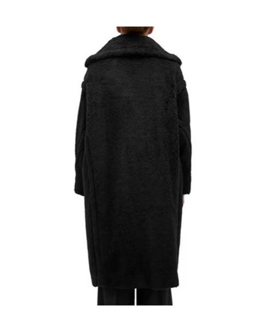 Max Mara Black Long Lapel Coat