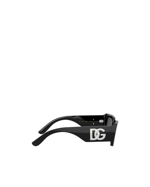 Dolce & Gabbana Black Eyewear Rectangular Frame Sunglasses