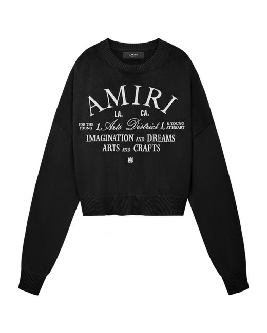 Amiri Black Round Neck Sweater