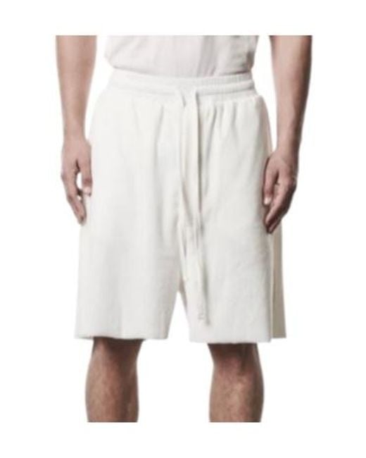 Thom Krom White Drawstring Shorts for men