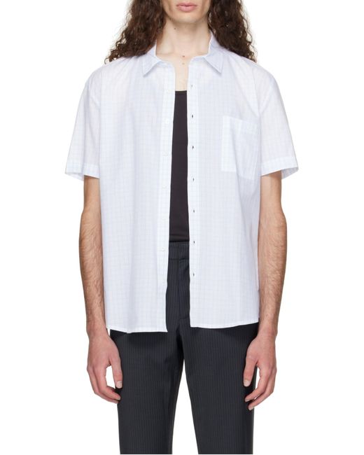 Paloma Wool Blue Lapel Short-Sleeved Shirt for men