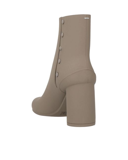 Maison Margiela Gray Minimalist Solid-Color Ankle Boots