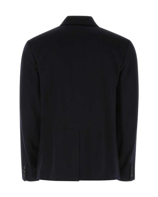 Prada Black Single-Breasted Tailored Blazer for men