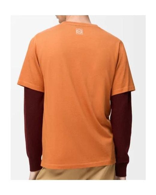 Loewe Orange Logo Printed Regular Fit T-Shirt for men