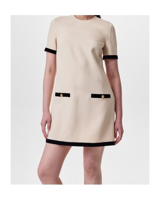 Prada White Sablè Short-Sleeved Mini Dress