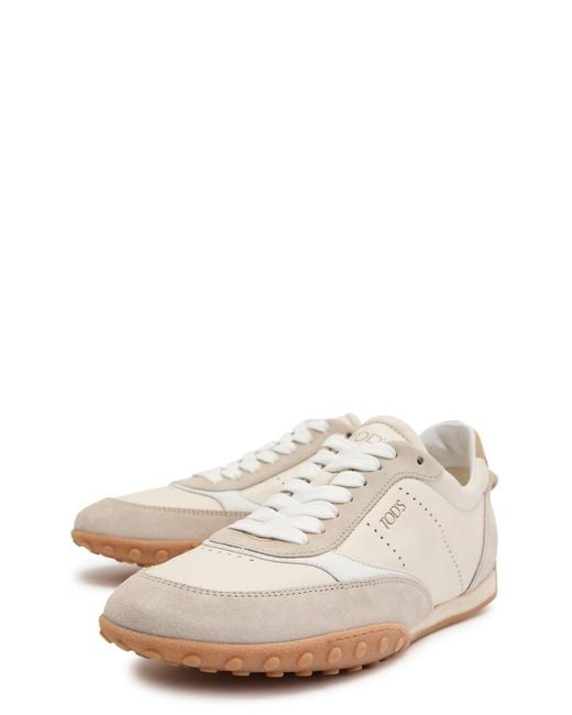 Tod's White Sportiva 13M Panelled Leather Sneakers