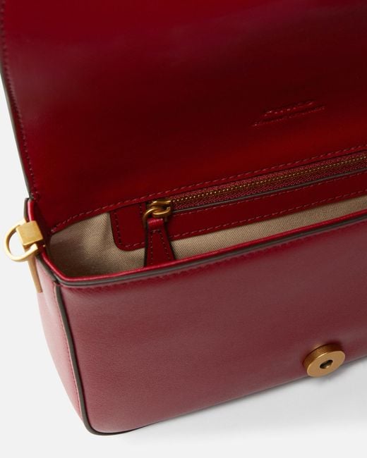Pinko Red Mini Love Slouchy Shoulder Bag