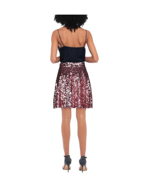 Dolce & Gabbana Red Sequin Skirt