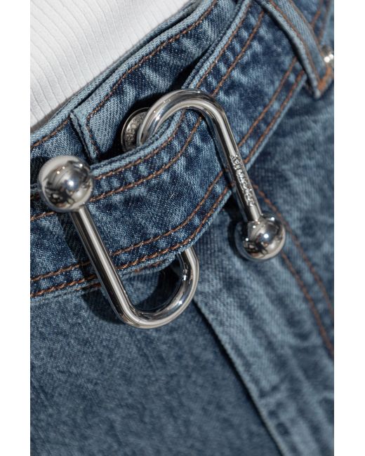 Sportmax Procida Low Waist Oversized Jeans in Blue | Lyst