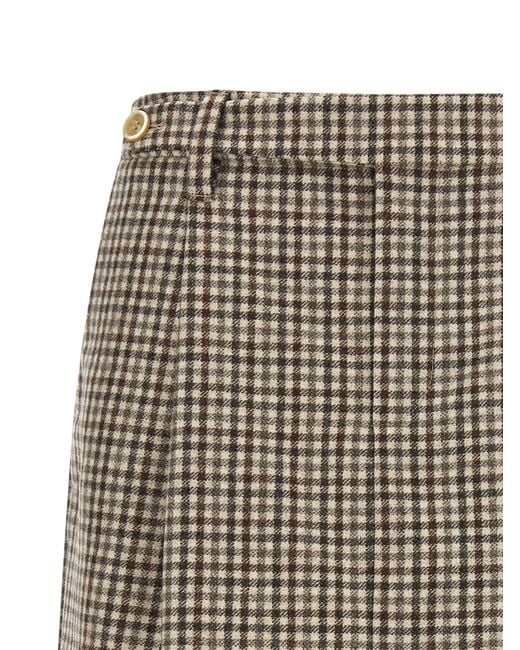 Brunello Cucinelli Multicolor Virgin Wool Skirt