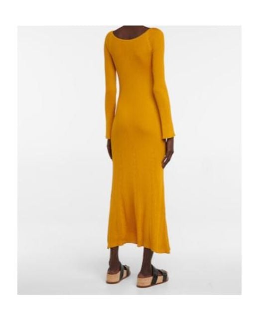 Gabriela Hearst Yellow Paulo Knitted Dress