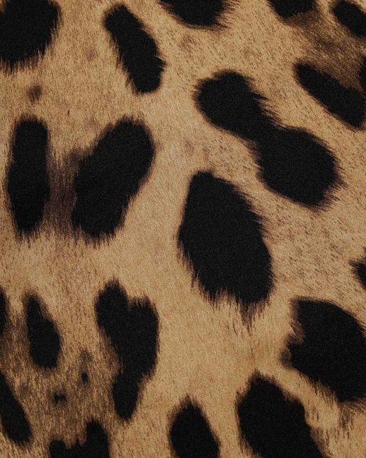 Dolce & Gabbana Multicolor Leopard Print Silk Scarf for men