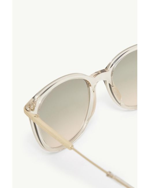 Moncler White Korra Oval Sunglasses for men