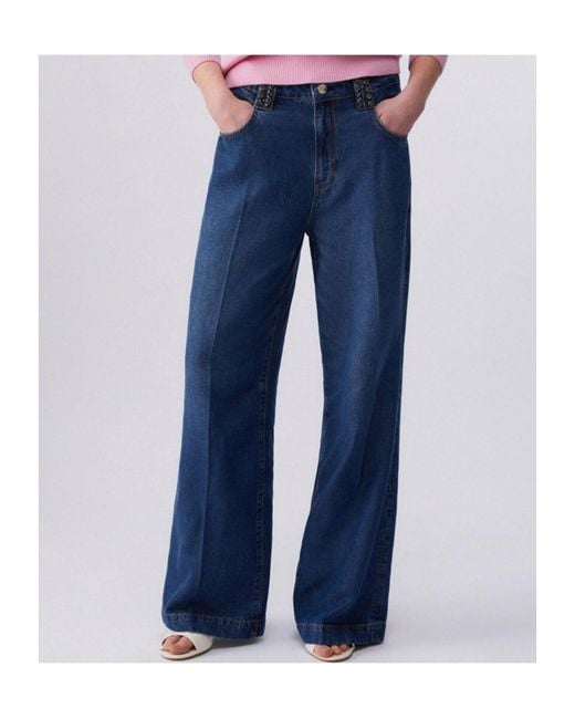 Liu Jo Blue High-Waist Flared Jeans
